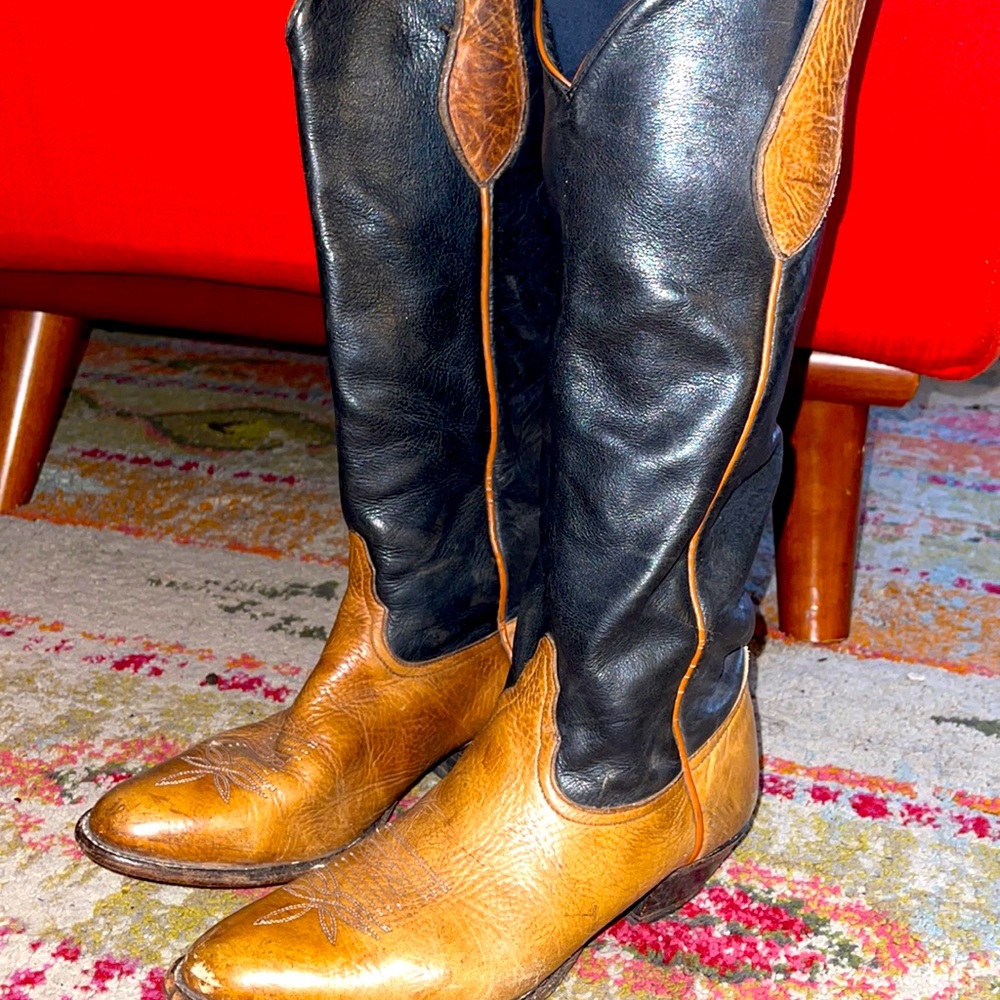 Vintage Tony Lama Cowboy Boots Size 7.5 Women